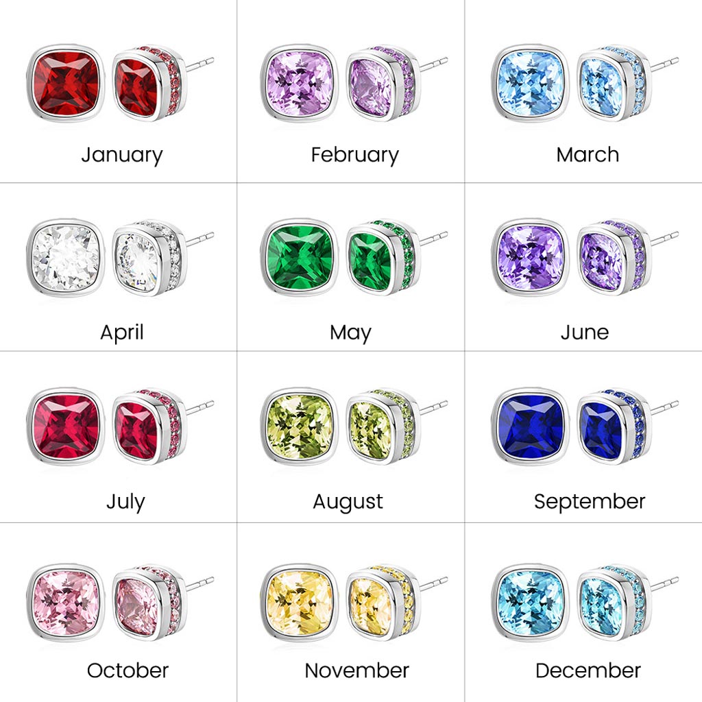 Gnoce Asscher Cut Halo Stud Earrings_6