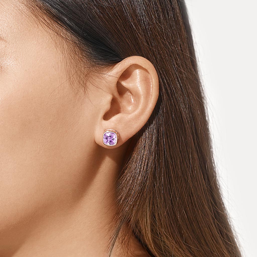 Gnoce Asscher Cut Halo Stud Earrings_4