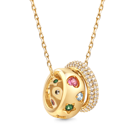 Gnoce Fancy Color Mixed Shape Vintage Necklace_1