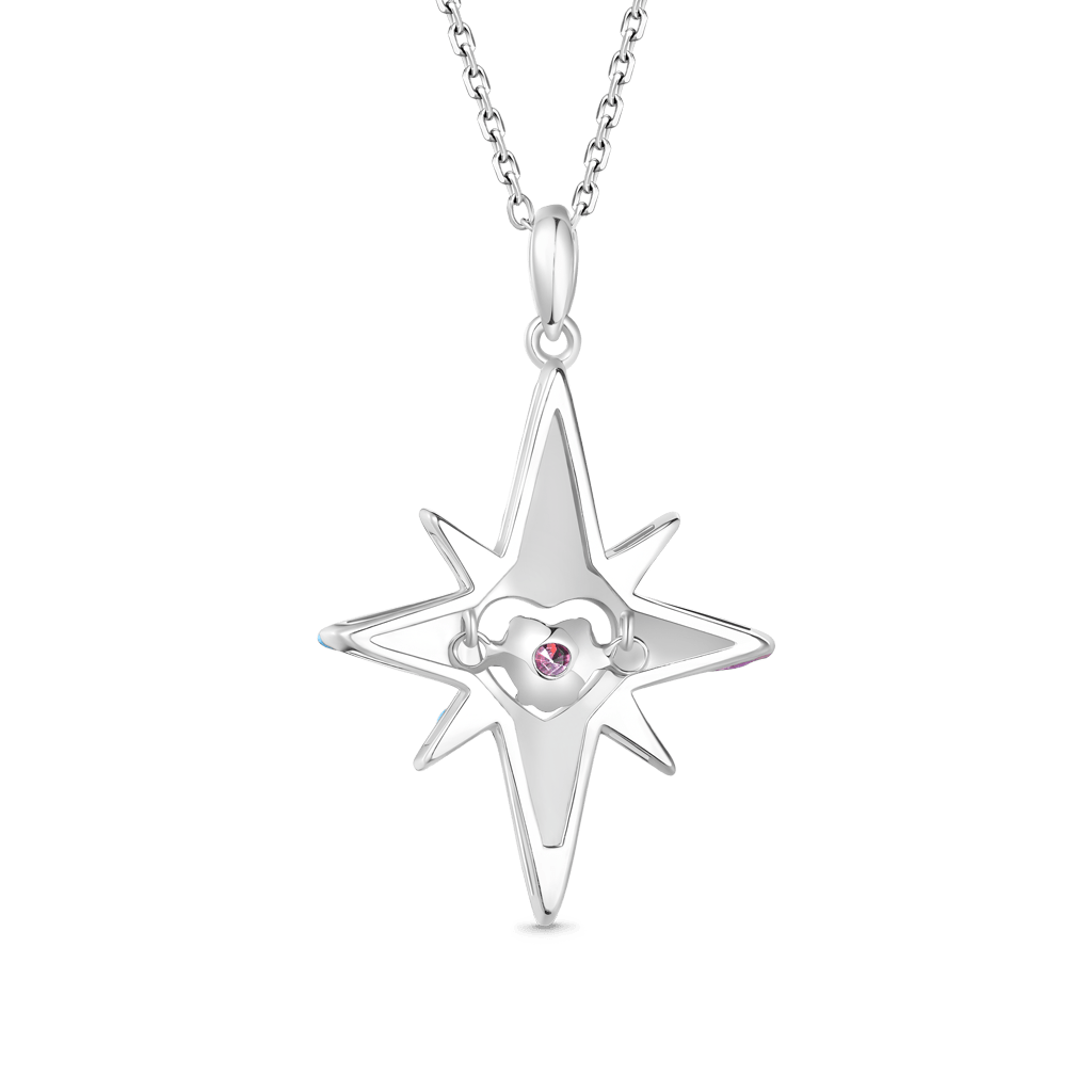 Gnoce Dancing Heart Eight-Pointed Star Necklace_4