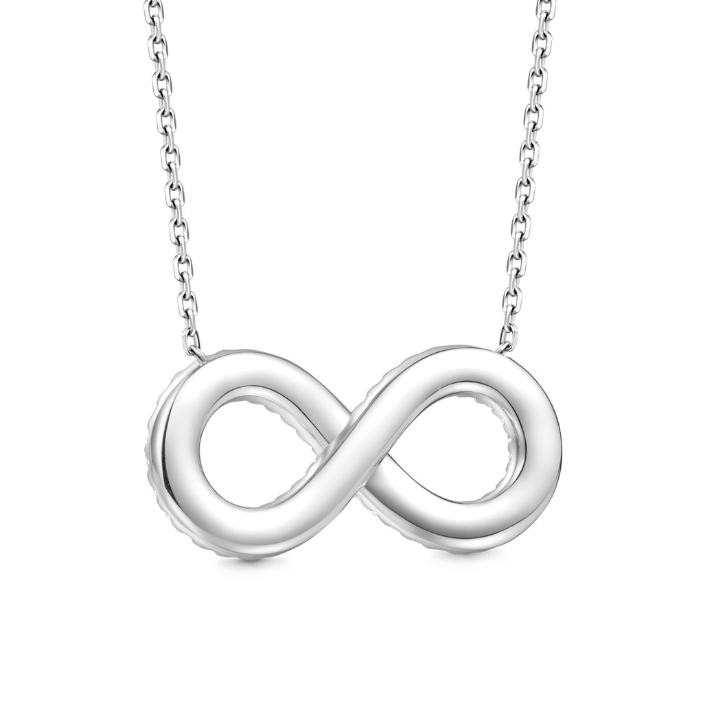 Gnoce Gradient Infinite Pavé Pendant Necklace_3