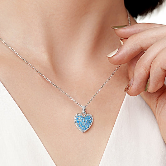 Gnoce Love Heart Twisted Rope Necklace_8
