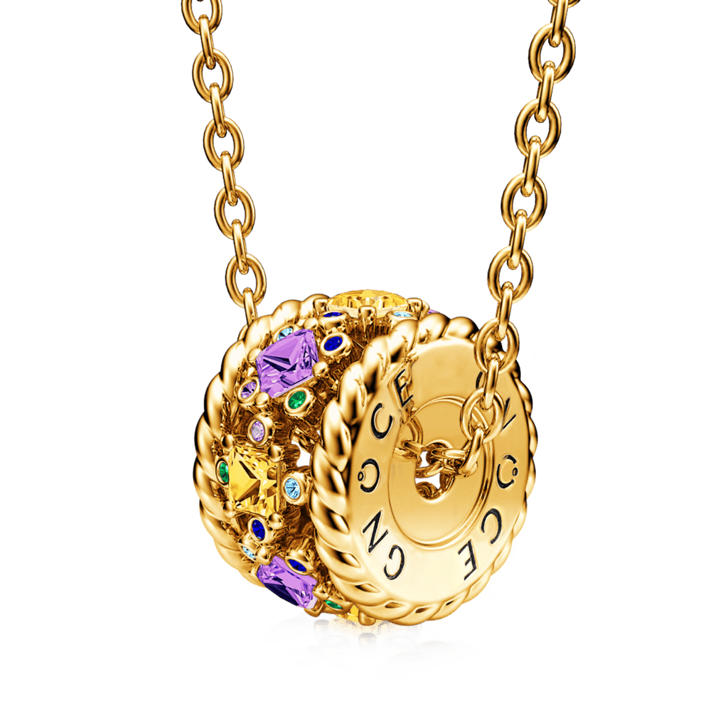 Gnoce "Sunny Day" Drum Pendant Necklace_1