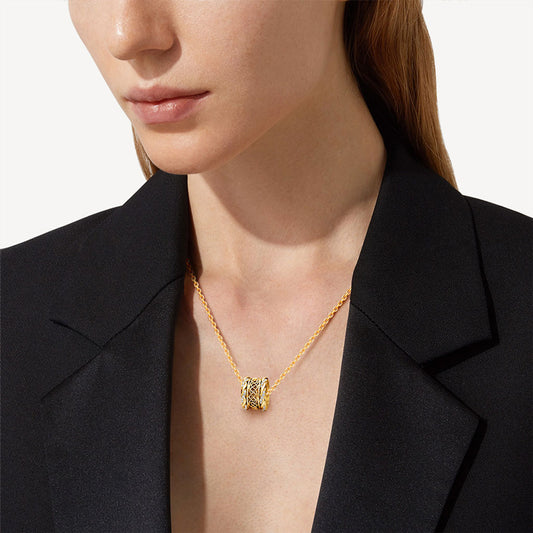 Gnoce Romantic Heart to Heart Infinity Drum Pendant Necklace_3