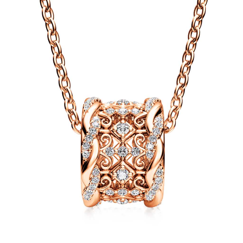 Gnoce Vintage Cross Twisted Drum Pendant Necklace_2