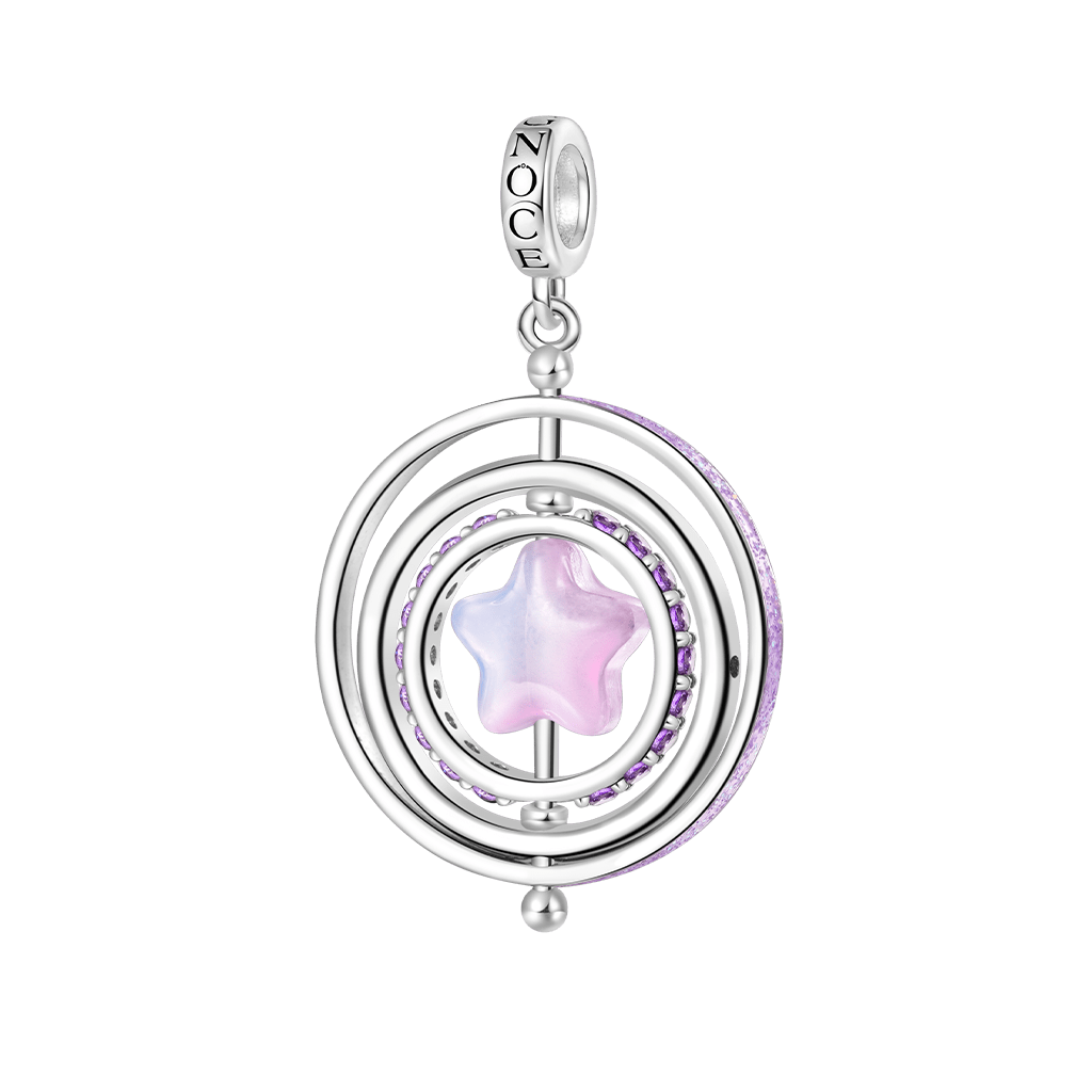 Gnoce Rotatable Star Celestial Aerospace Pendant Dangle Charm_3