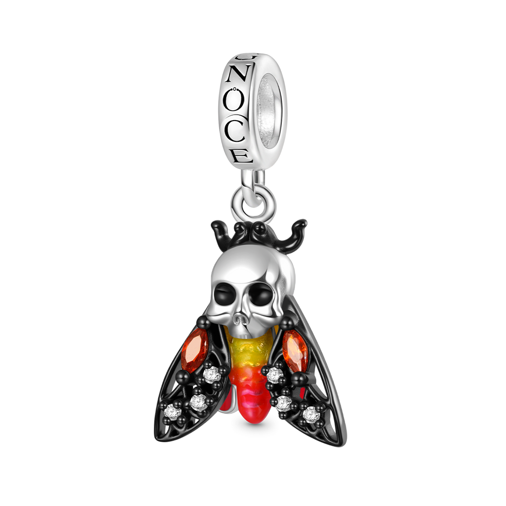 Gnoce Glow-in-the-Dark Death Head Moth Pendant Dangle Charm_2
