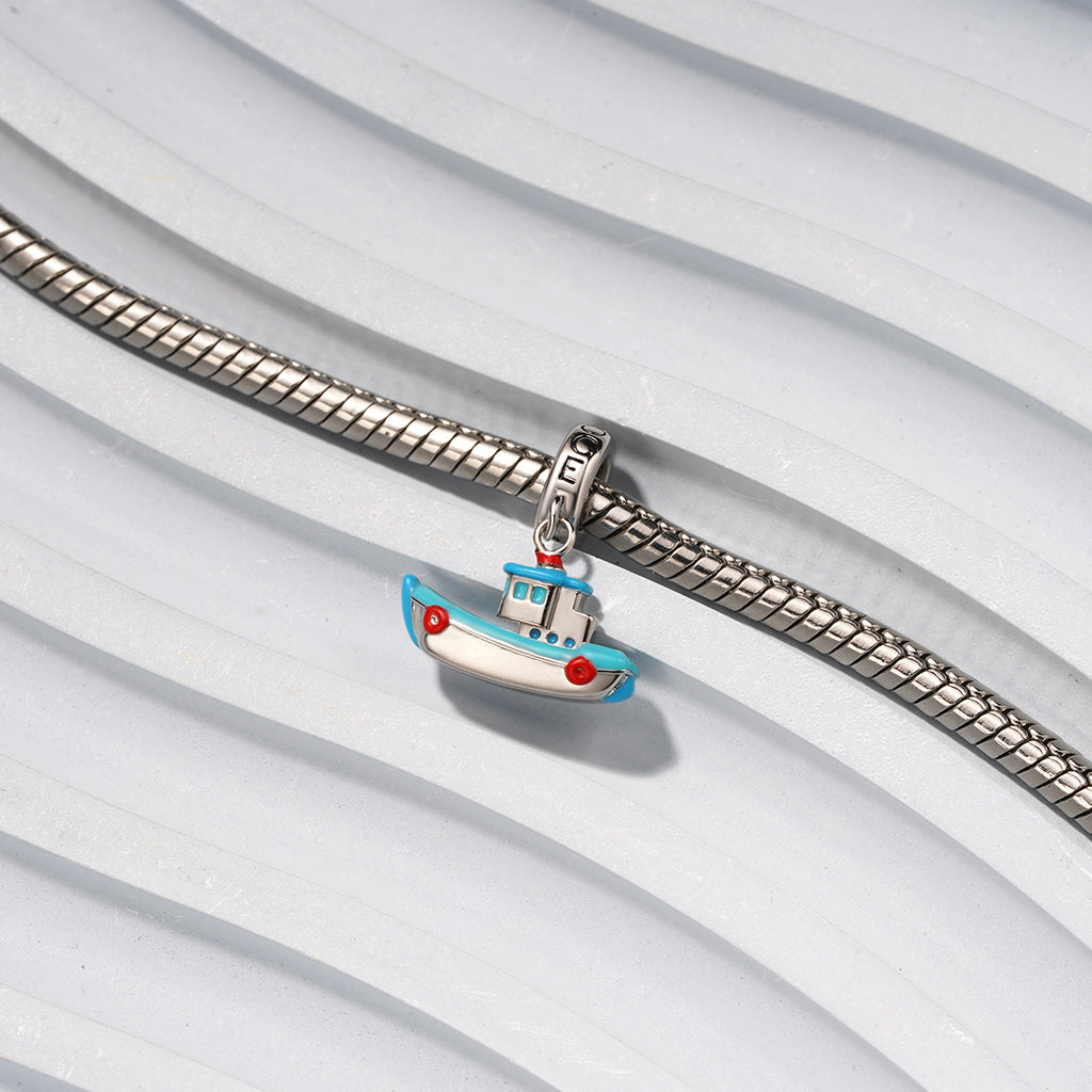 Gnoce Miniature Fishing Boat Pendant Dangle Charm_3