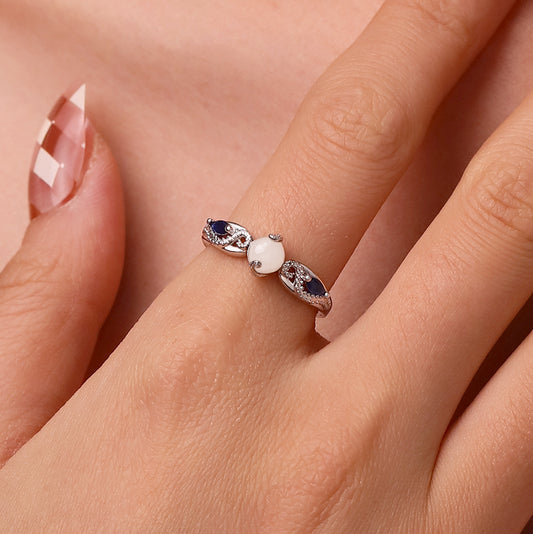 Gnoce Fantasy Ocean Octopus Tentacle Luminous Stone Ring_6