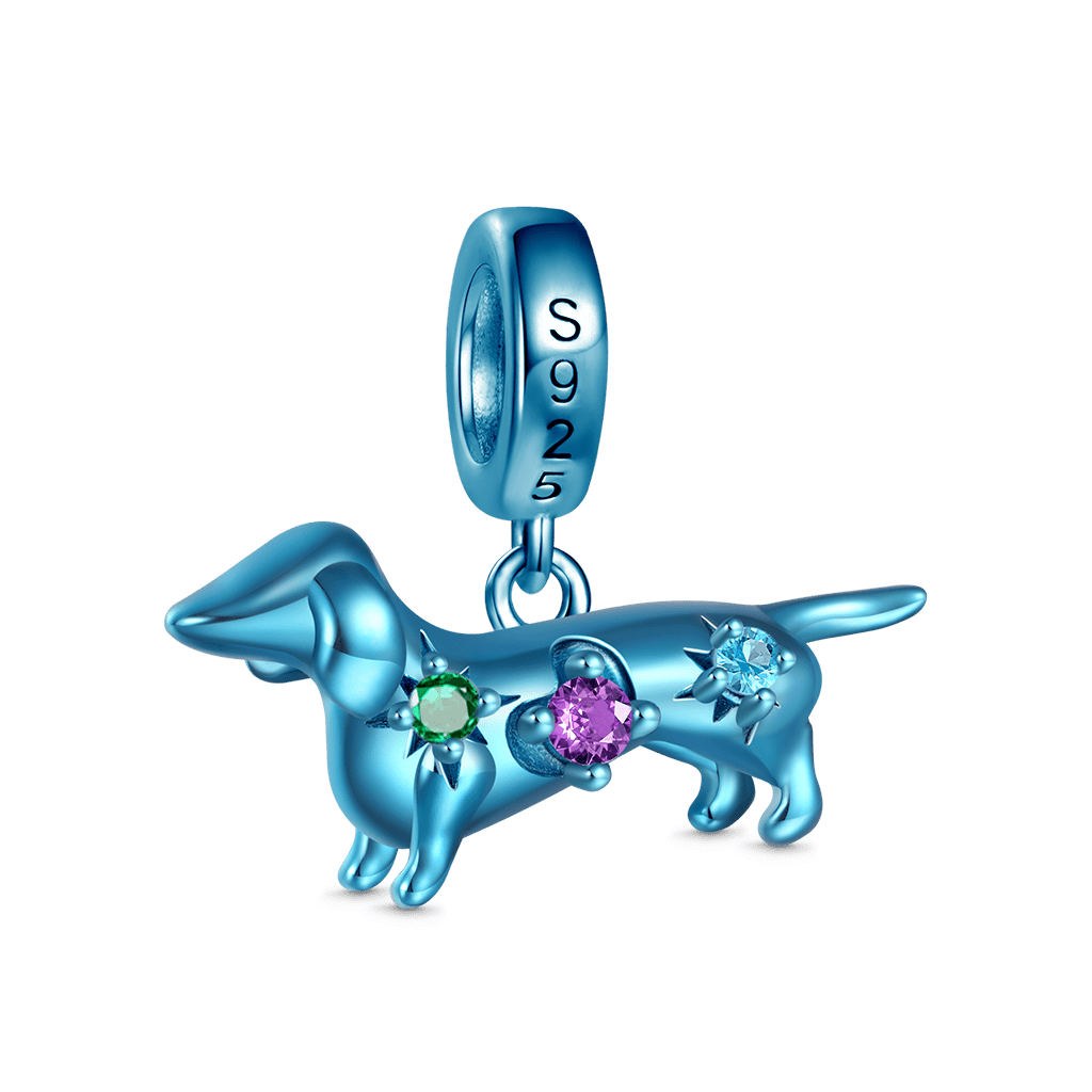 Gnoce Blue Candy Dog Zodiac Pendant Dangle Charm_2
