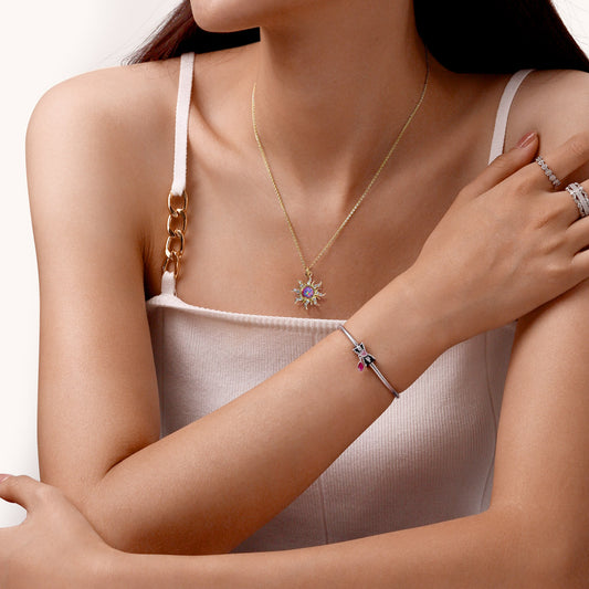Gnoce Dopamine Golden Sun Opal Necklace_5
