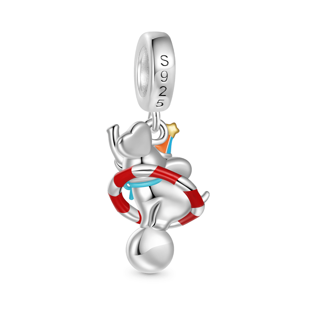 Gnoce Funny Circus Elephant Glow-in-the-Dark Pendant Dangle Charm_3