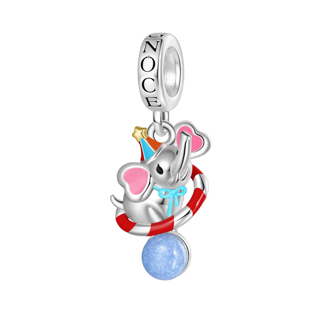 Gnoce Funny Circus Elephant Glow-in-the-Dark Pendant Dangle Charm_1