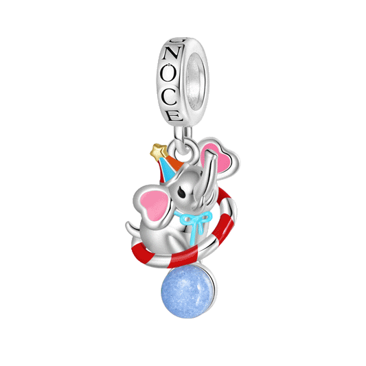 Gnoce Funny Circus Elephant Glow-in-the-Dark Pendant Dangle Charm_1