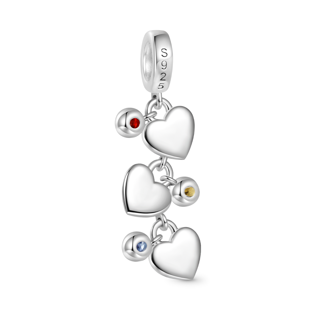 Gnoce Heart-shaped Hollow Personalized 1-6 Letters Pendant Dangle Charm_4