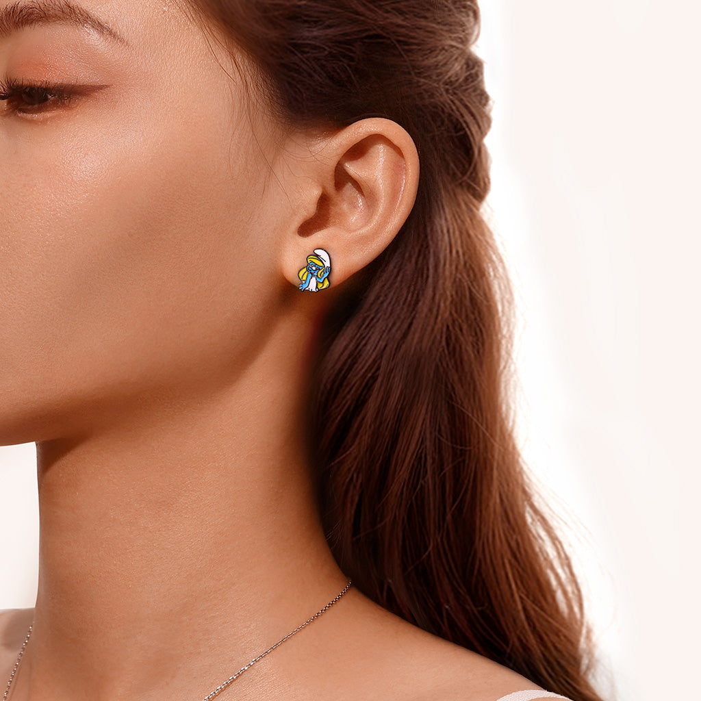 Gnoce Smurfs Stud Earrings x Pretty Smurfette_4