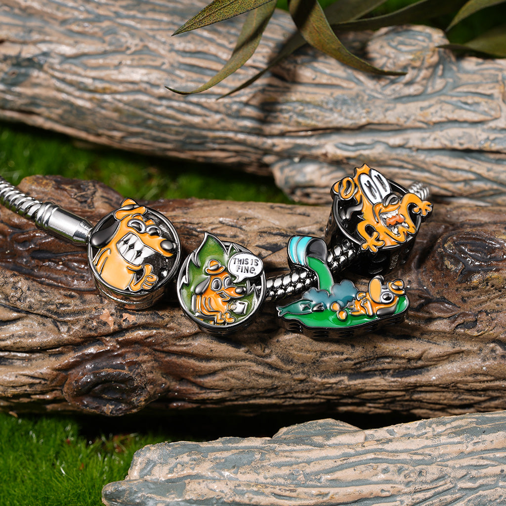 Gnoce This is Fine Double-sided Cartoon Dog Charm_3
