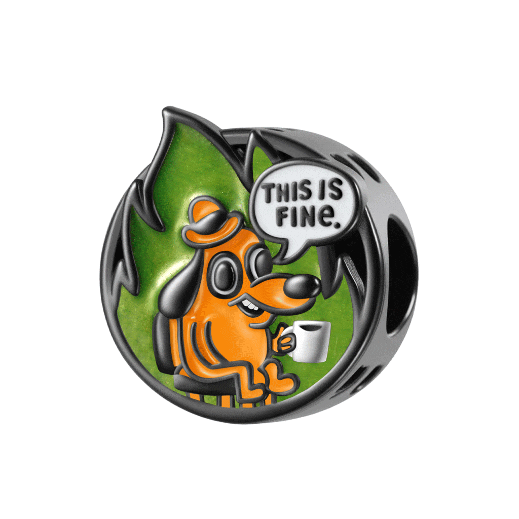 Gnoce This Is Fine Charm - Glow-in-the-Dark Flame_1