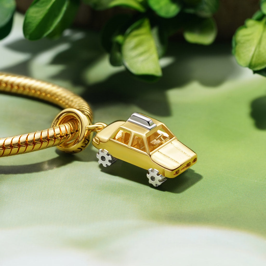 Gnoce Engravable Taxis of New York City Pendant Dangle Charm_4