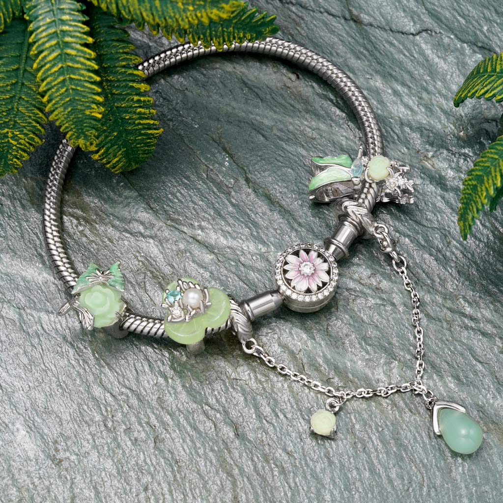 Gnoce Spring Glow-in-the-Dark Green Rose Butterfly Charm_3