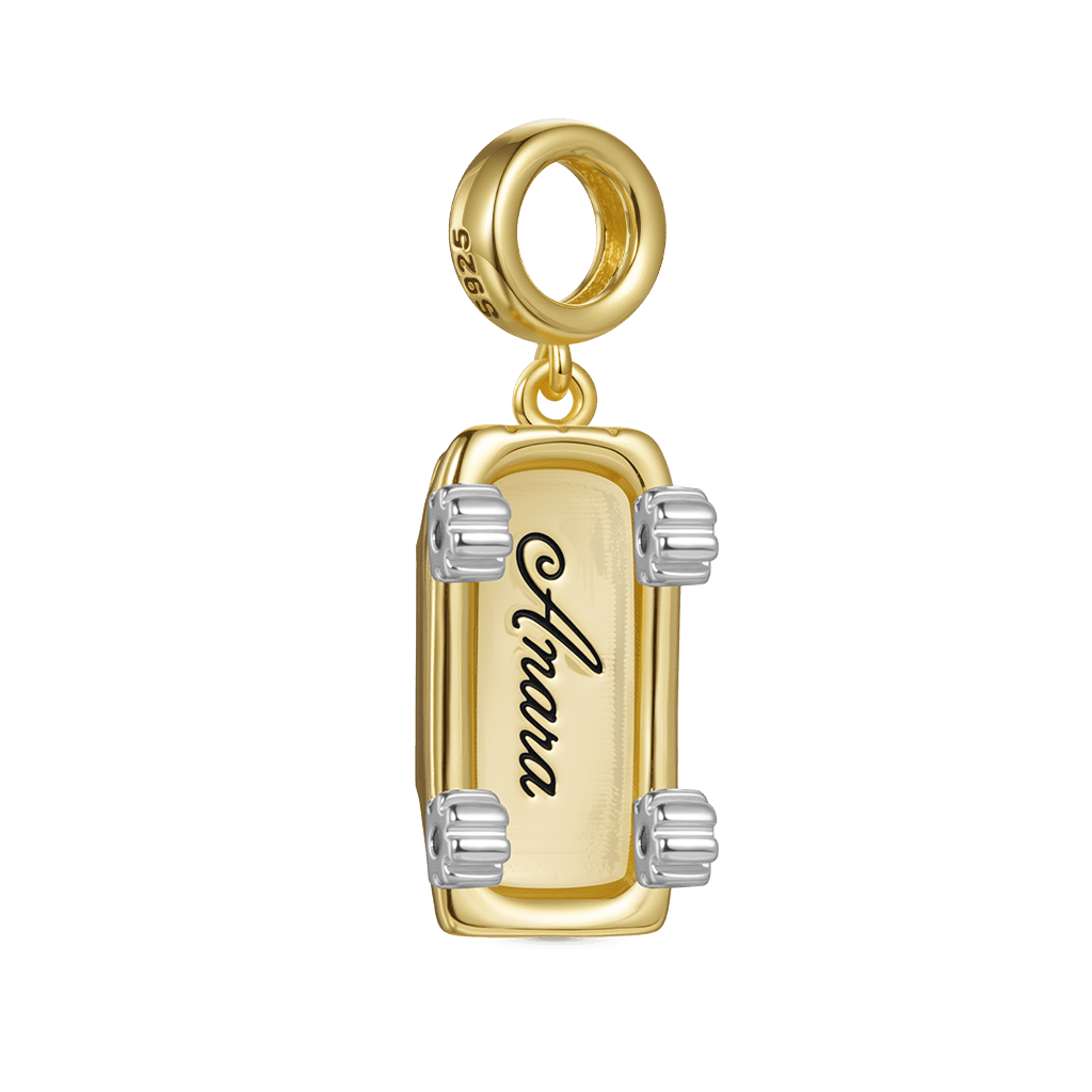 Gnoce Engravable Taxis of New York City Pendant Dangle Charm_2