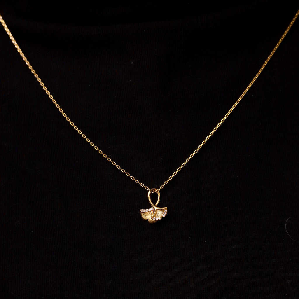 Gnoce 18K Gold-plated Ginkgo Leaf Charm_5