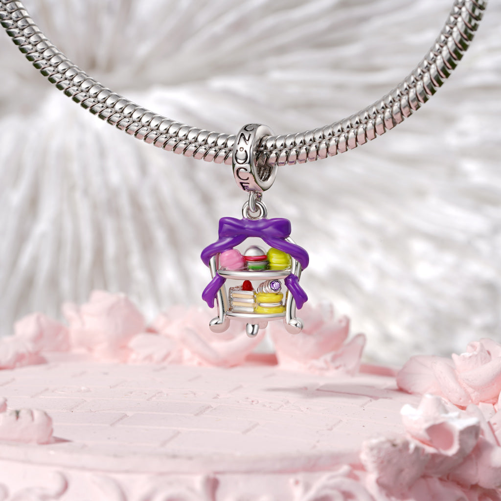 Gnoce Delicate Dessert Stand Pendant Dangle Charm_3