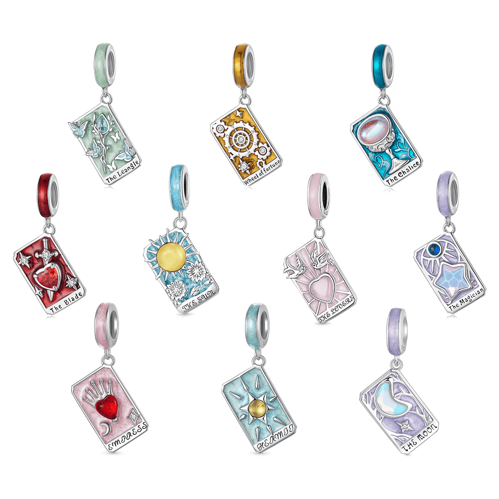 Gnoce Purple Moon Tarot Card Pendant Dangle Charm_2