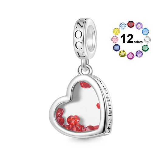 Gnoce Mother's Day Birthstones Forever Heart Pendant Dangle Charm_1