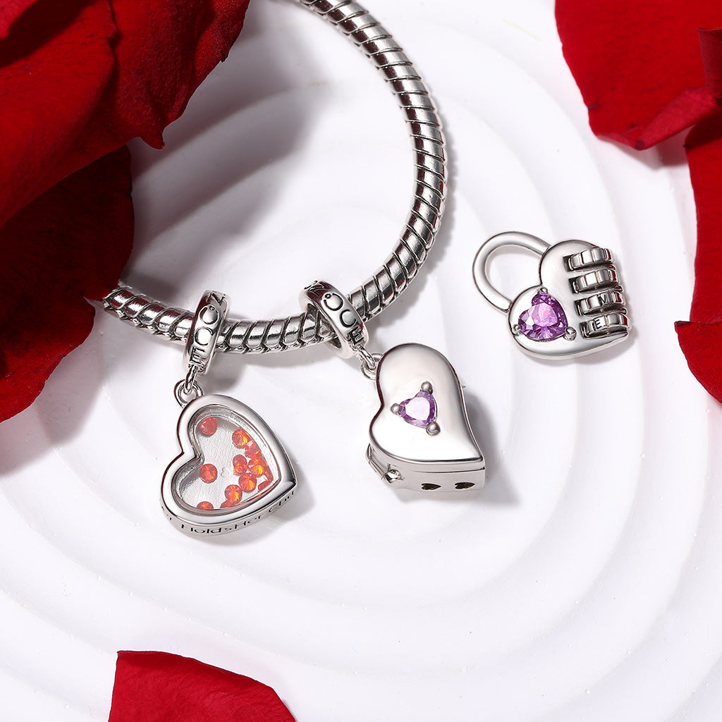 Gnoce Mother's Day Birthstones Forever Heart Pendant Dangle Charm_5