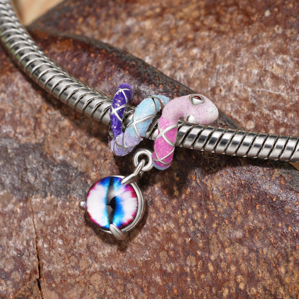 Gnoce Colorful Snake Hanging Devil Eyes Charm_3