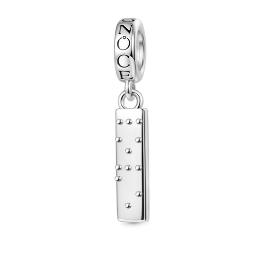 Gnoce Engravable Love Braille Meaningful Pendant Dangle Charm_1