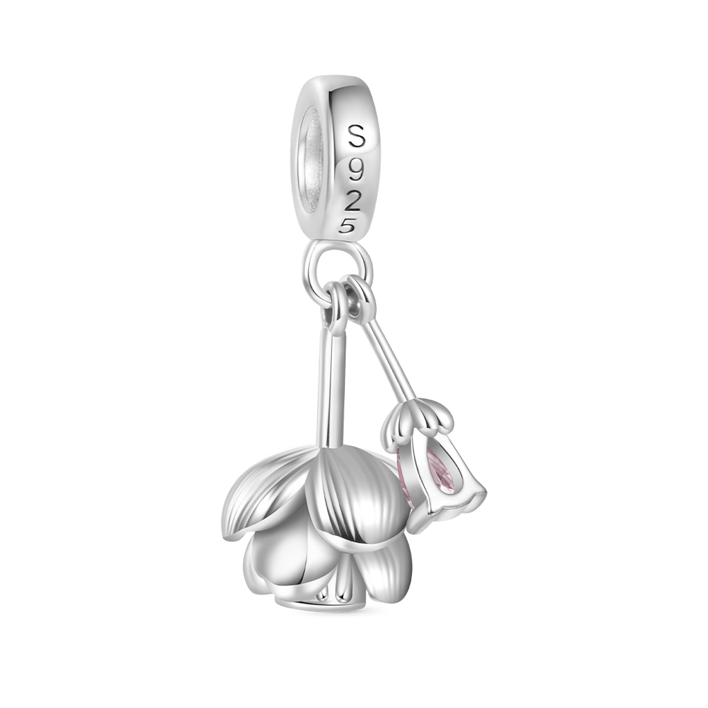 Gnoce Openable Blooming Cherry Blossom Pendant Dangle Charm_4