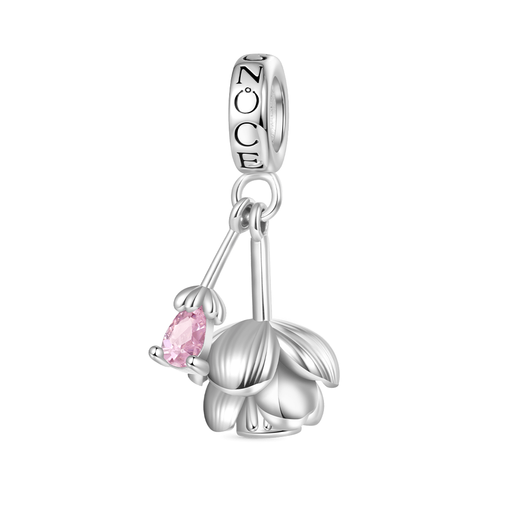 Gnoce Openable Blooming Cherry Blossom Pendant Dangle Charm_3