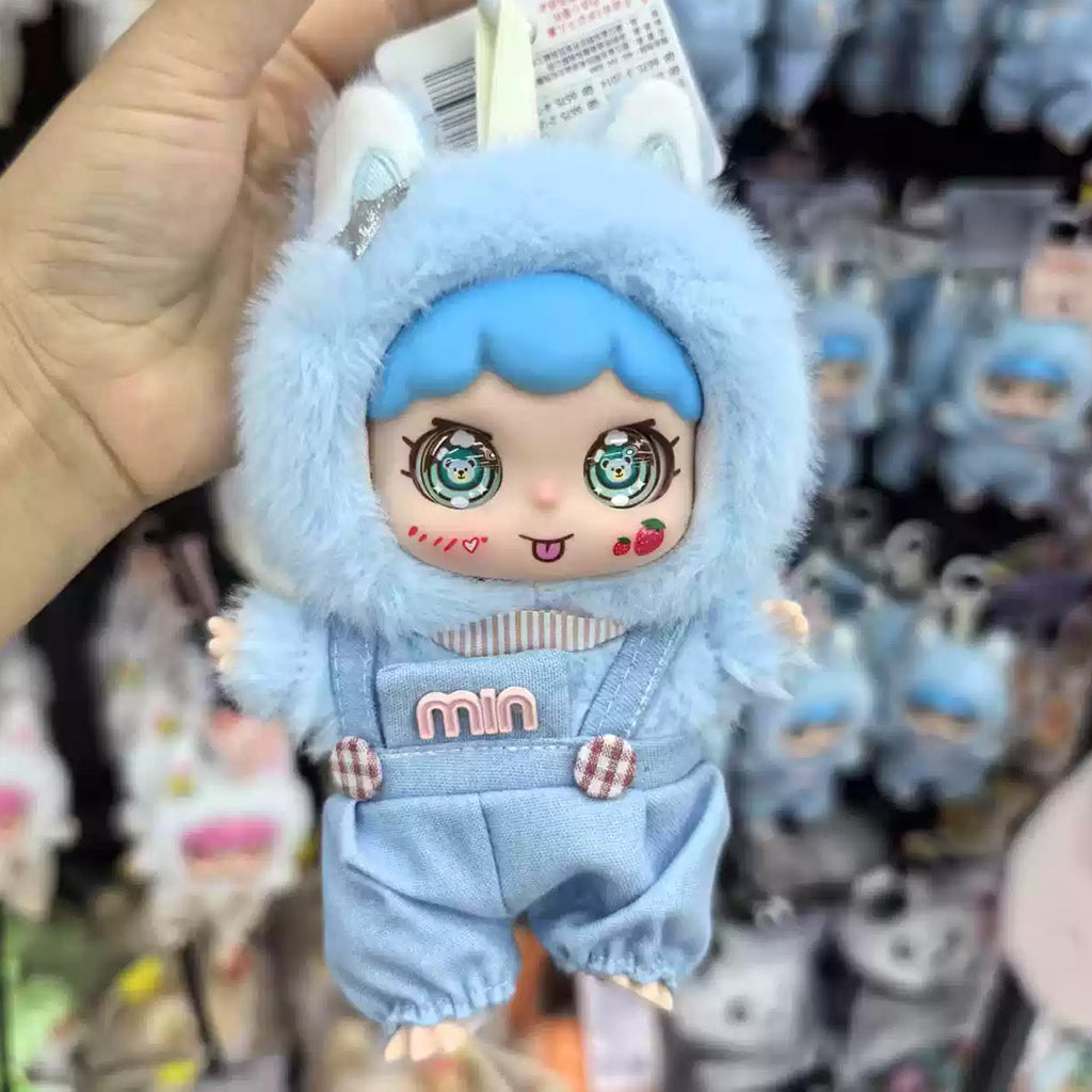 Gnoce Cloud Bunny Blue Keychain Plush Doll Pendant_2