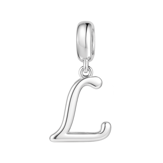 Gnoce "Love Yourself "  Letter L 925 Sterling Silver Dangling Charm Great for Bracelet, Choker, Necklace_1