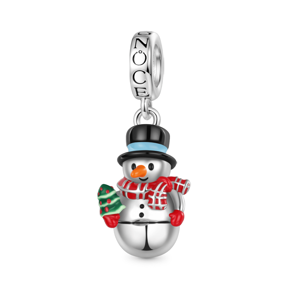 Gnoce Openable Christmas Snowman Birthstone Pendant Dangle Charm_2