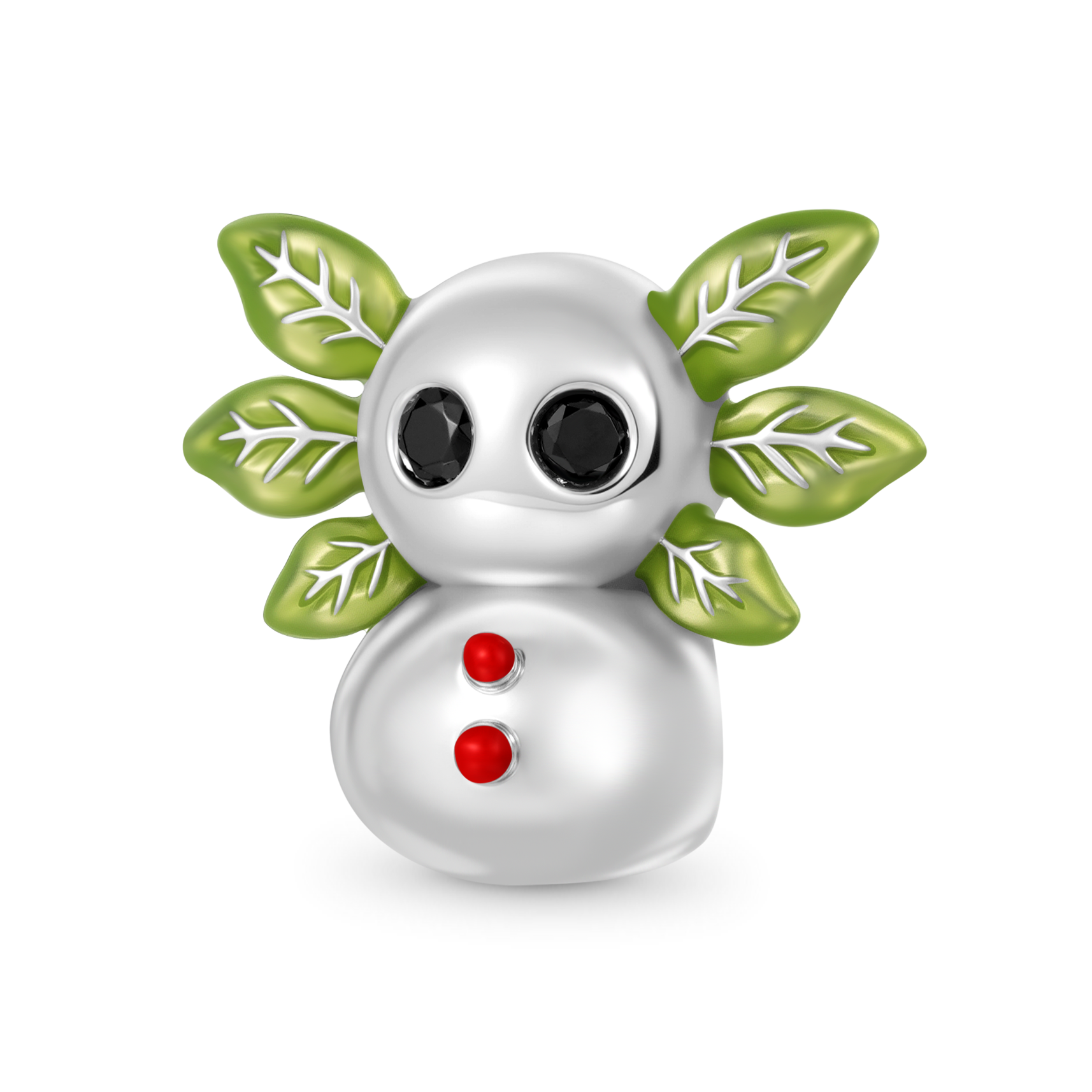 Gnoce Christmas Mexican Axolotl Snowman Glow-in-the-Dark Charm_2