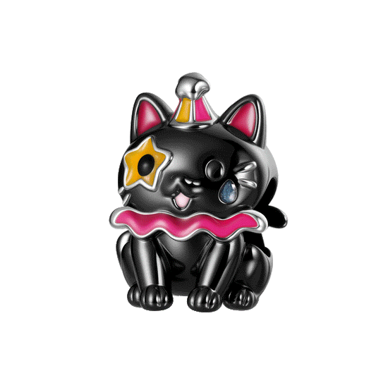 Gnoce Black Cat Clown Glow-in-the-Dark Charm_1