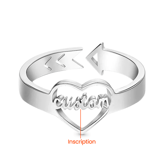 Gnoce Loving Heart Personalized Name Adjustable Ring_4
