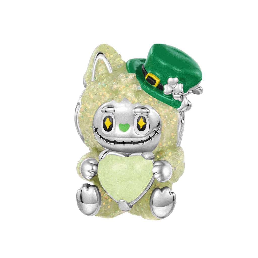 Gnoce Little Monster Series - St. Patrick's Day Glow-in-the-Dark Charm_1