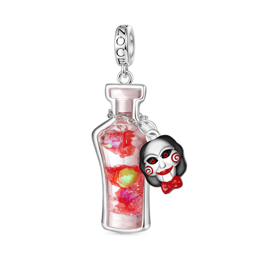 Gnoce Saw Billy the Puppet Glow-in-the-Dark Glass Potion Pendant Dangle Charm_2