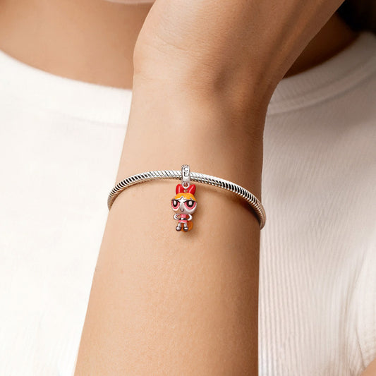 Gnoce The Powerpuff Girls Blossom Pendant Dangle Charm_6