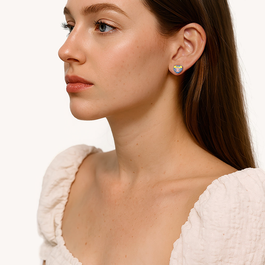 Gnoce The Powerpuff Girls Bubbles Stud Earrings_5