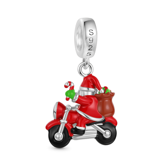 Gnoce Santa Claus Motorcycle Pendant Dangle Charm_5