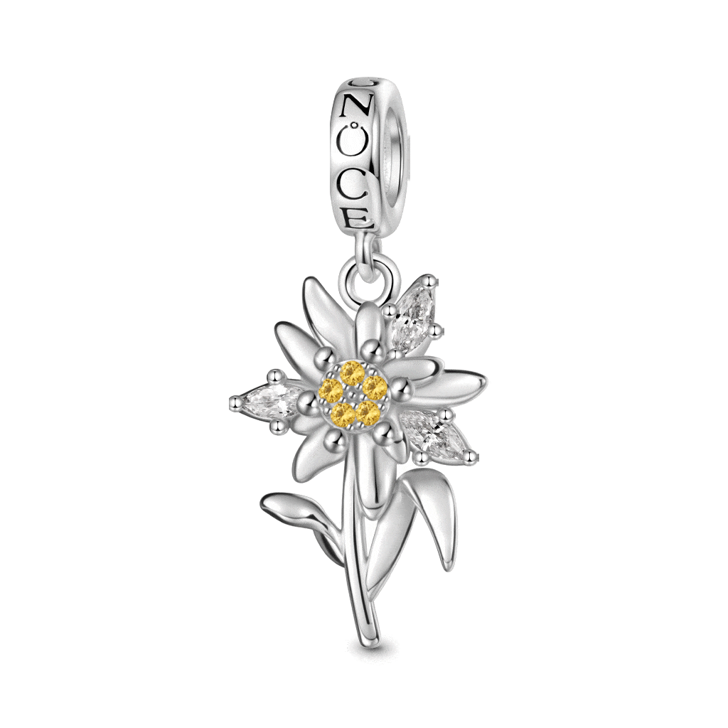 Gnoce Edelweiss Flower Beads Pendant Dangle Charm_1