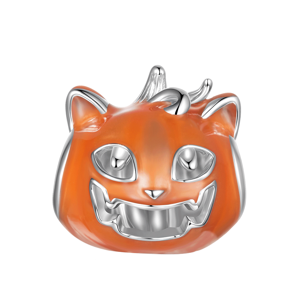 Gnoce Halloween Pumpkin Cat Glow-in-the-dark Charm_1