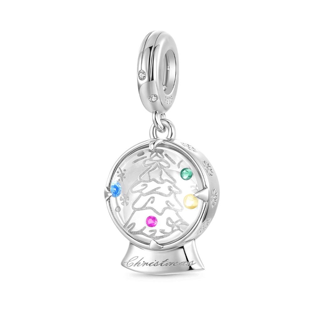 Gnoce Christmas Crystal Ball Pendant Dangle Charm_1