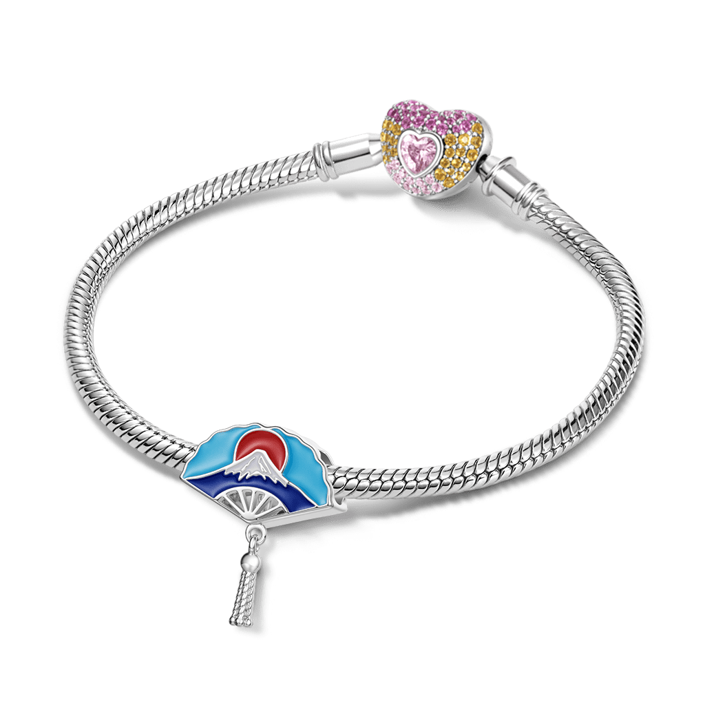 Gnoce Japan Mount Fuji Japan Customized Blessings Fan Charm_3