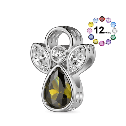 Gnoce Guardian Angel Birthstone Engravable Charm_1